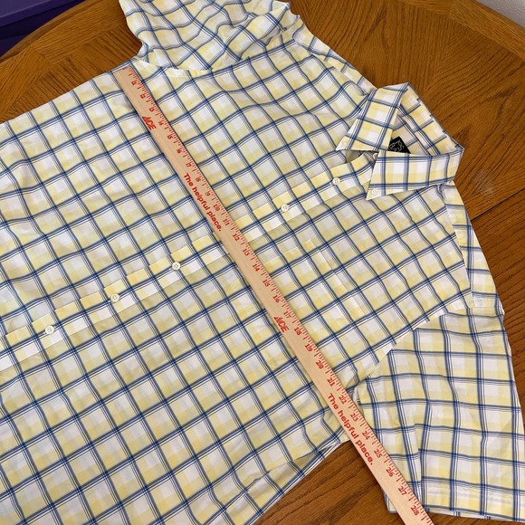 Jo A. Bank checked Shirt Men Sz L slightly used - Picture 4 of 6